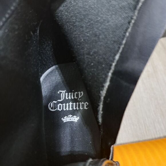 Juicy Couture Shimmer Rhinestones Whimsygoth Chunky Heel Ankle Boots Size 8.5 - Picture 12 of 15